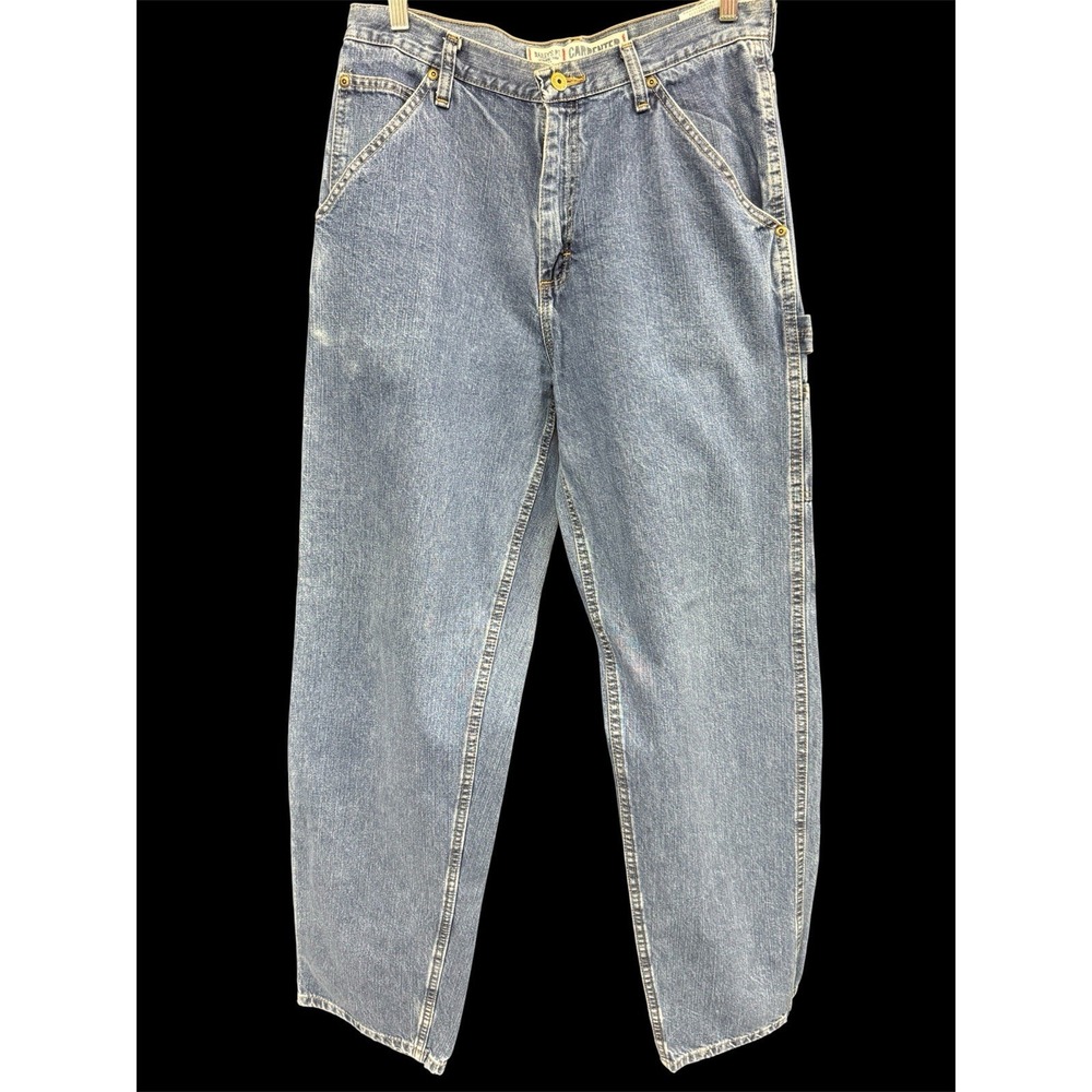 Bailey's Pt Carpenter Jeans Men's 33x34 Blue Denim Utility Work Pants Cotton